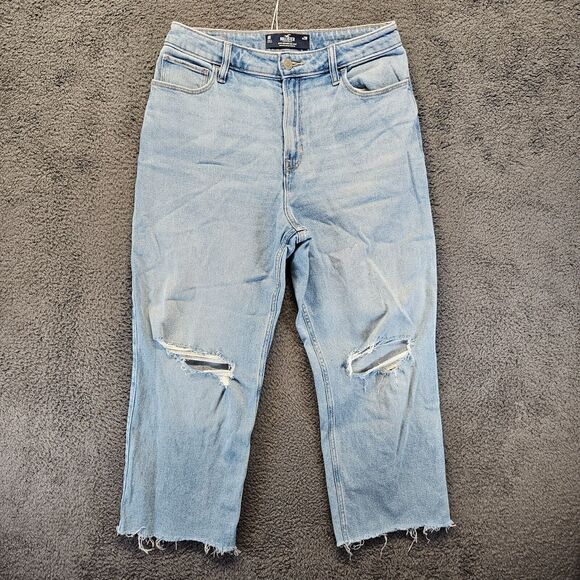 Hollister‎ Jeans Women Size 29R Blue Ultra High Rise Dad Jean - Picture 1 of 10